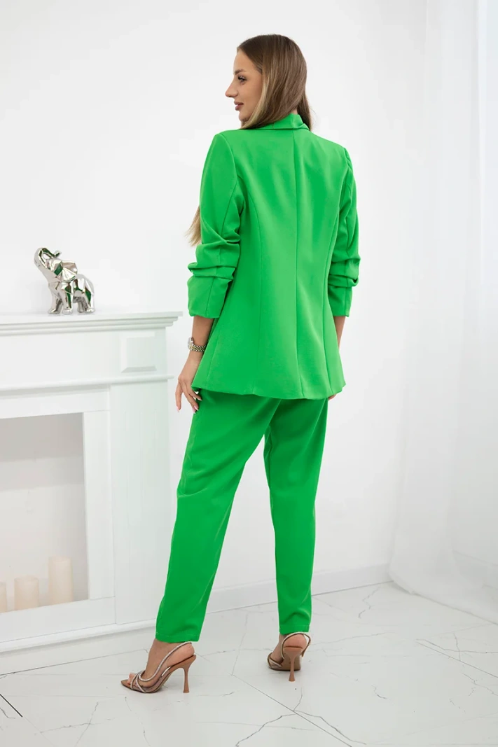 Elegant set of jackets and trousers light green