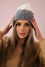 Women's cap Samara K346 grey+black