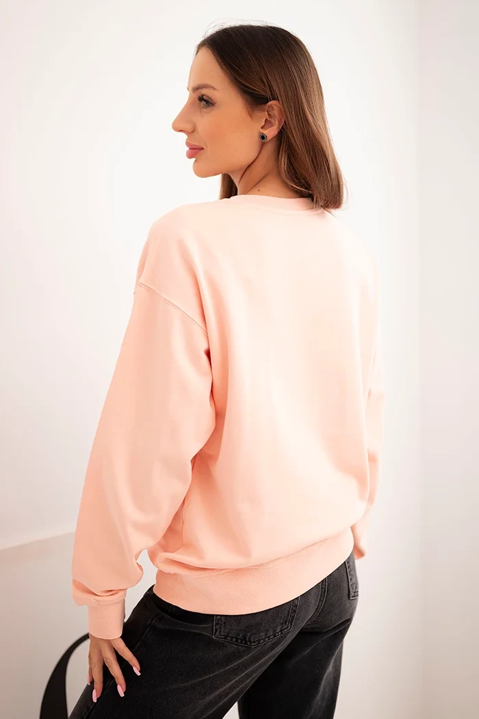 Damenpullover aus Baumwolle basic mit Rundhalsausschnitt weiß