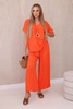 Set mit Halskette blusen + hose Dunkelorange