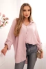 Cotton muslin shirt Plus Size dark powder pink