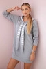 Dress with hood Oversize gray