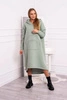 Insulated dress with a hood dark mint