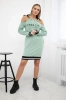 Tres Chic dunkles mintfarbenes Kleid