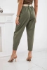Summer Punto trousers with leg closure khaki