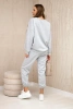 Viskose-Set Sweatshirt + Hose hellgrau