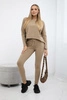 Souprava s oversize halenkou camel