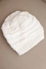 Women's winter hat with a classic ribbed weave K439 white