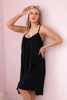 Viskosekleid mit Trägern schwarz