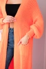 Lange Strickjacke neonorange
