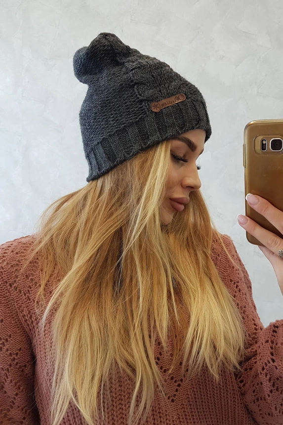 Cap with fleece Ula K271 graphite