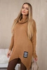 Turtleneck sweater dark camel