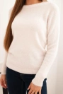 Sweter damski z baby alpaki z długim rękawem ecru