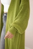 Pullover lange Strickjacke Olive