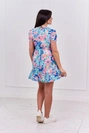 Blumenkleid mit V-Ausschnitt mint