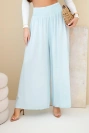 Damenhose aus Viskose mit elastischem Bund blau