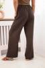 Muslin pants with a wide leg brown