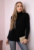 Sweater with stand-up collar black