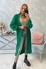 Sweater long cardigan green