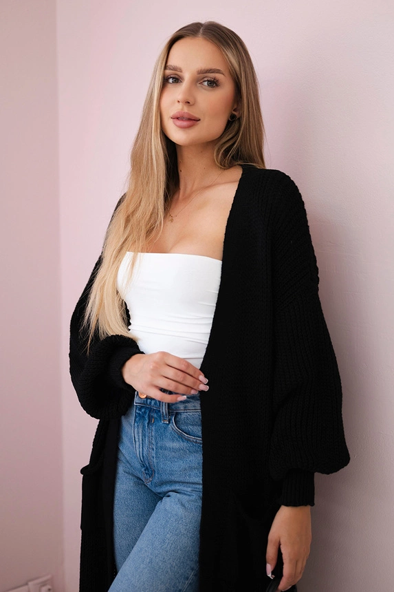 Sweater long cardigan black