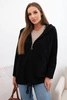 Women's hoodie with a hood and drawstring at the bottom black