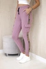 Pants cargo dark pink