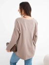 Women's loose-fit cotton blouse with an extended back fango