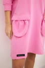 Kleid mit Kapuze in Hellrosa