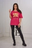 Magic bedruckte Bluse fuchsia