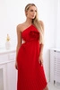 Plisseekleid mit Blume rot