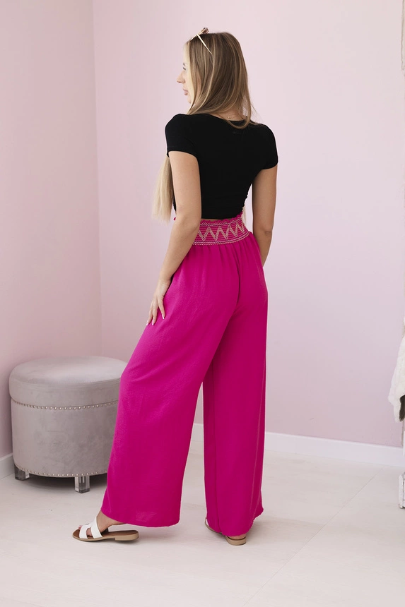 Hose mit breitem Gummibund Fuchsia