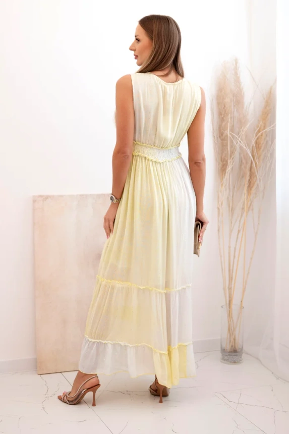 Damenkleid aus Viskose mit Pailletten Minze