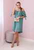 Dress tied on the sleeves dark mint