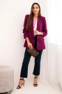 Elegant jacket with lapels plum