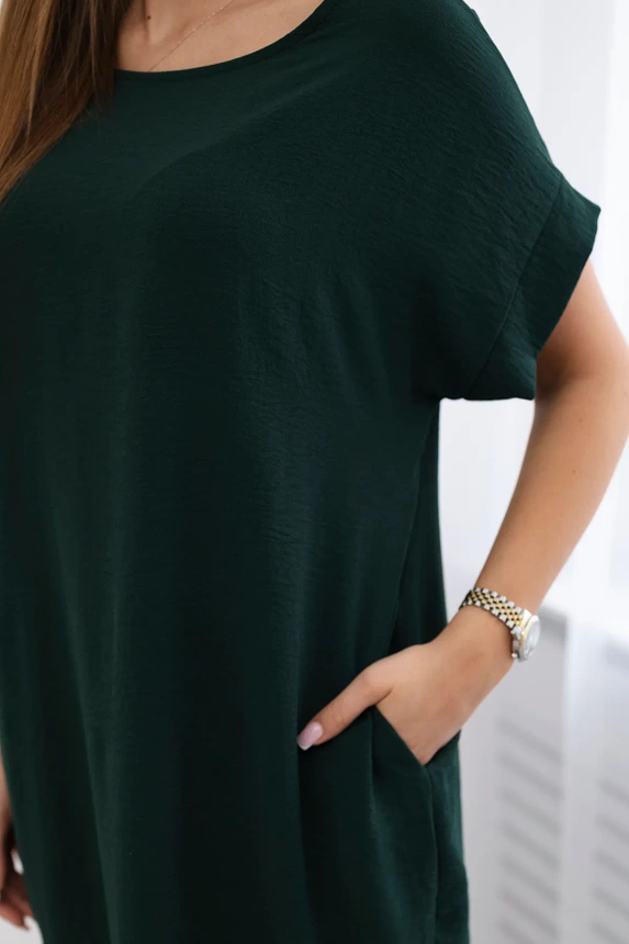 Kleid mit Taschen Dunkelgrün