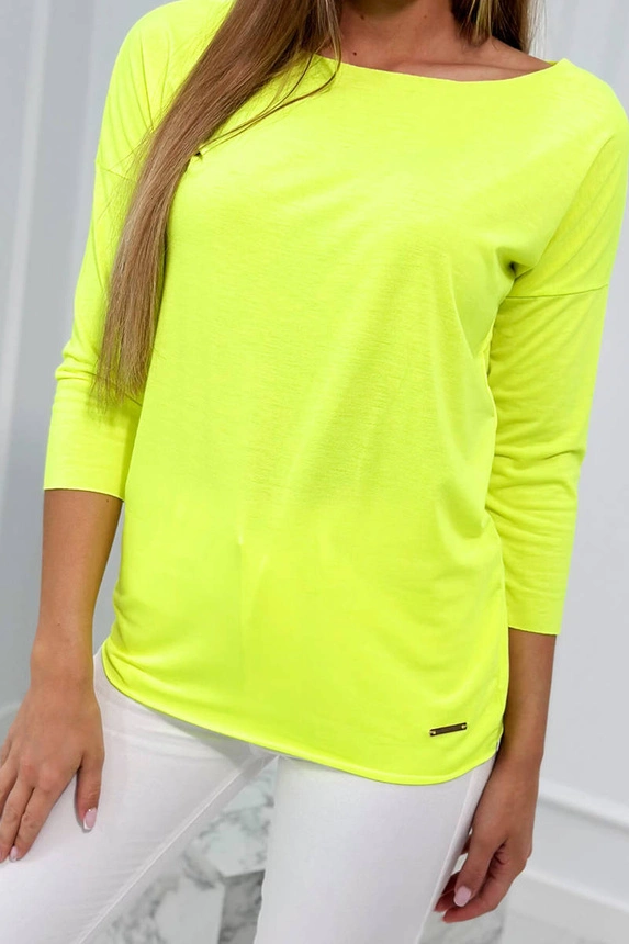 Bluzka Casual żółty neon