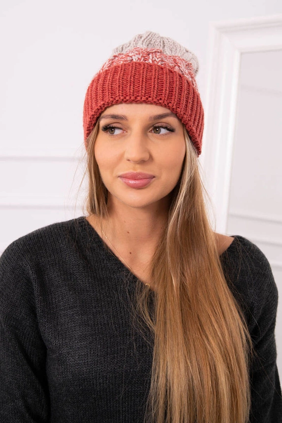Women's cap Samara K346 foxy+beige