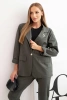 Dámský komplet Punto elegantní sako a kalhoty khaki