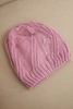 Women's winter cap with wool in a loose fit K442 pink