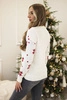 Christmas motif sweater ecru