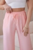 Viscose wide-leg trousers light powder pink