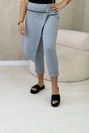 Punto Milano Winterhose mit dekorativem Reißverschluss grau