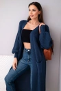 Long cardigan sweater dark denim