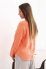 Women's viscose sweater with long sleeves and a round neckline salmon