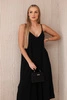 Muslin dress with straps black