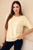 Women's short-sleeve viscose sweater yellow