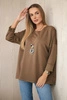 Viscose sweatshirt with pendant fango