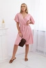 Dress with a plunging neckline dark powder pink