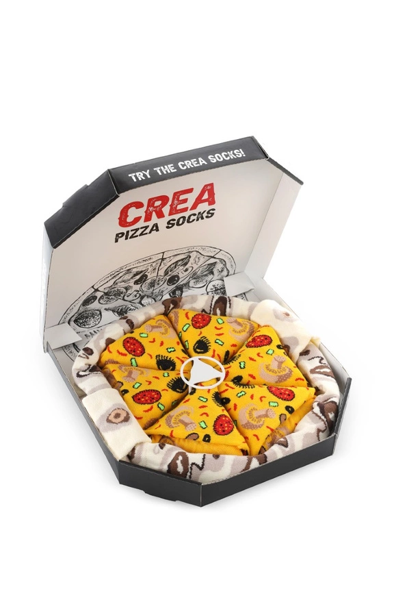 Pizza print socks – set of 4 unisex pairs in original packaging