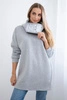 Padded sweatshirt with hood gray